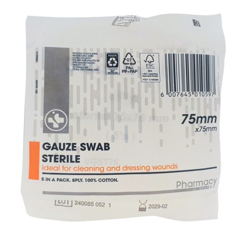 SPAR GAUZE 75x75x8PLY ST 5'x20 (RF)